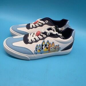 Bluey Ground Up Women's Sneakers Blue White Bandit Bingo Chilli Size 8‎ NEW